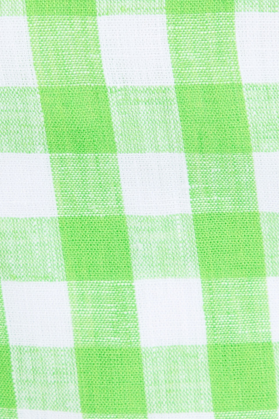 MARA HOFFMAN CARRIE CROPPED CHECKED HEMP TOP