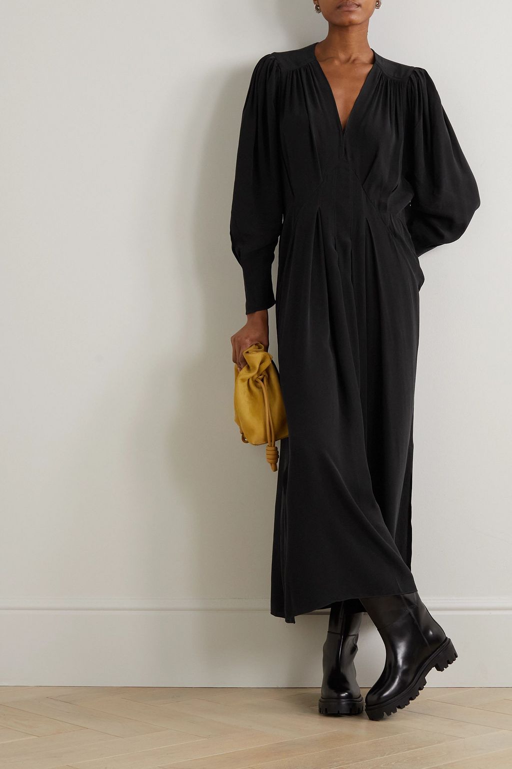 MARANT ÉTOILE Ezinia cupro maxi dress