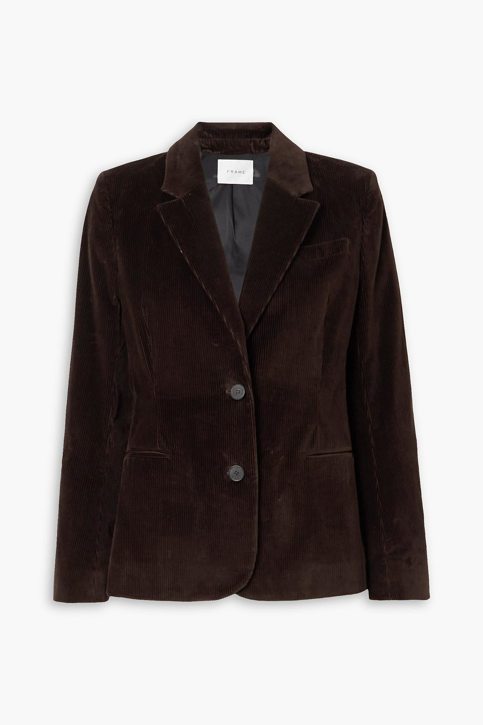Frame Stretch Cotton Corduroy Blazer In Chocolate