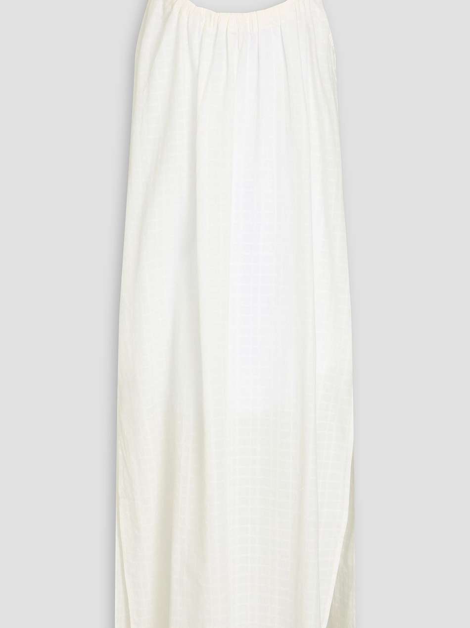 lexi checked cotton-jacquard midi dress