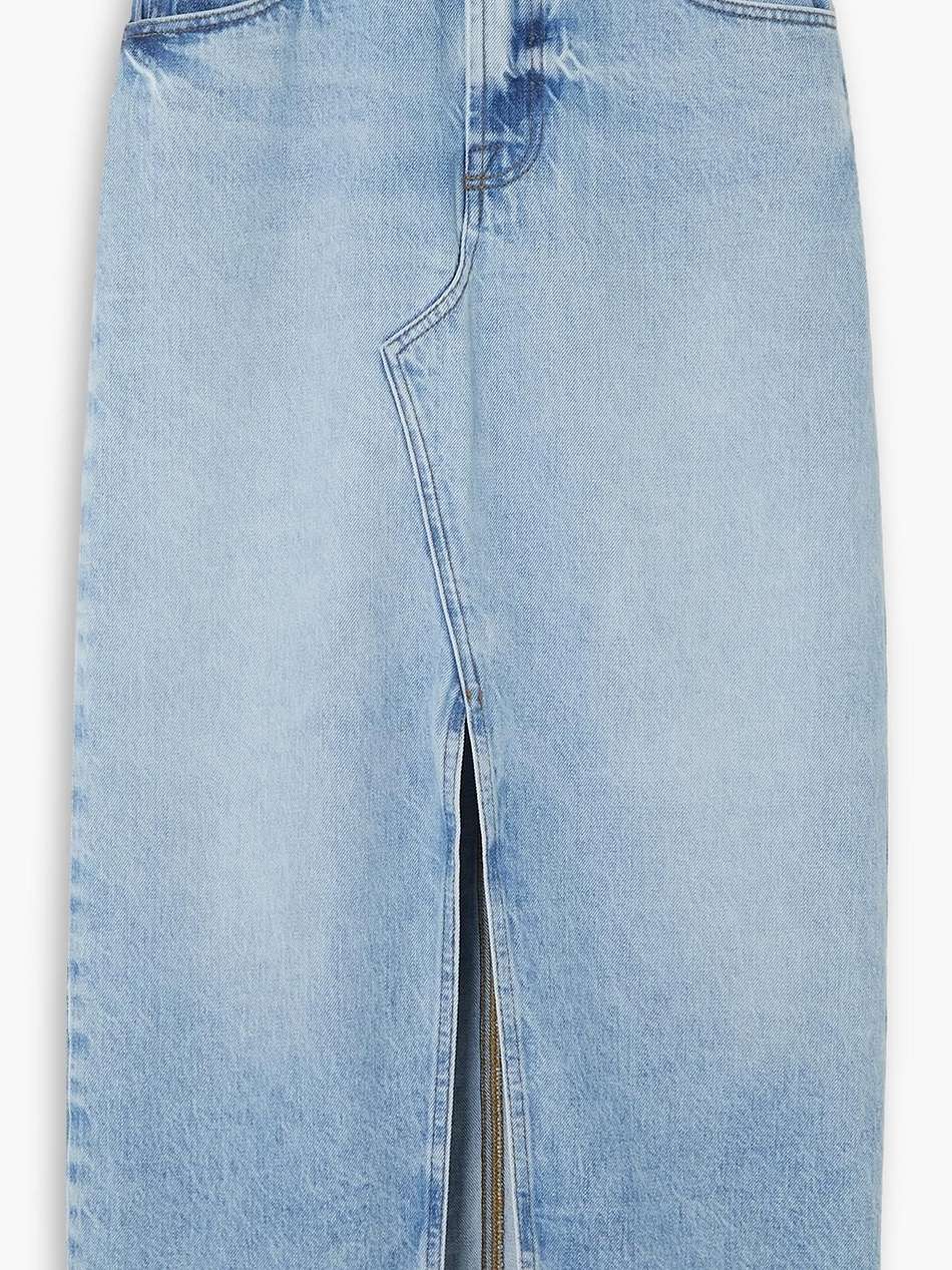 denim midi skirt