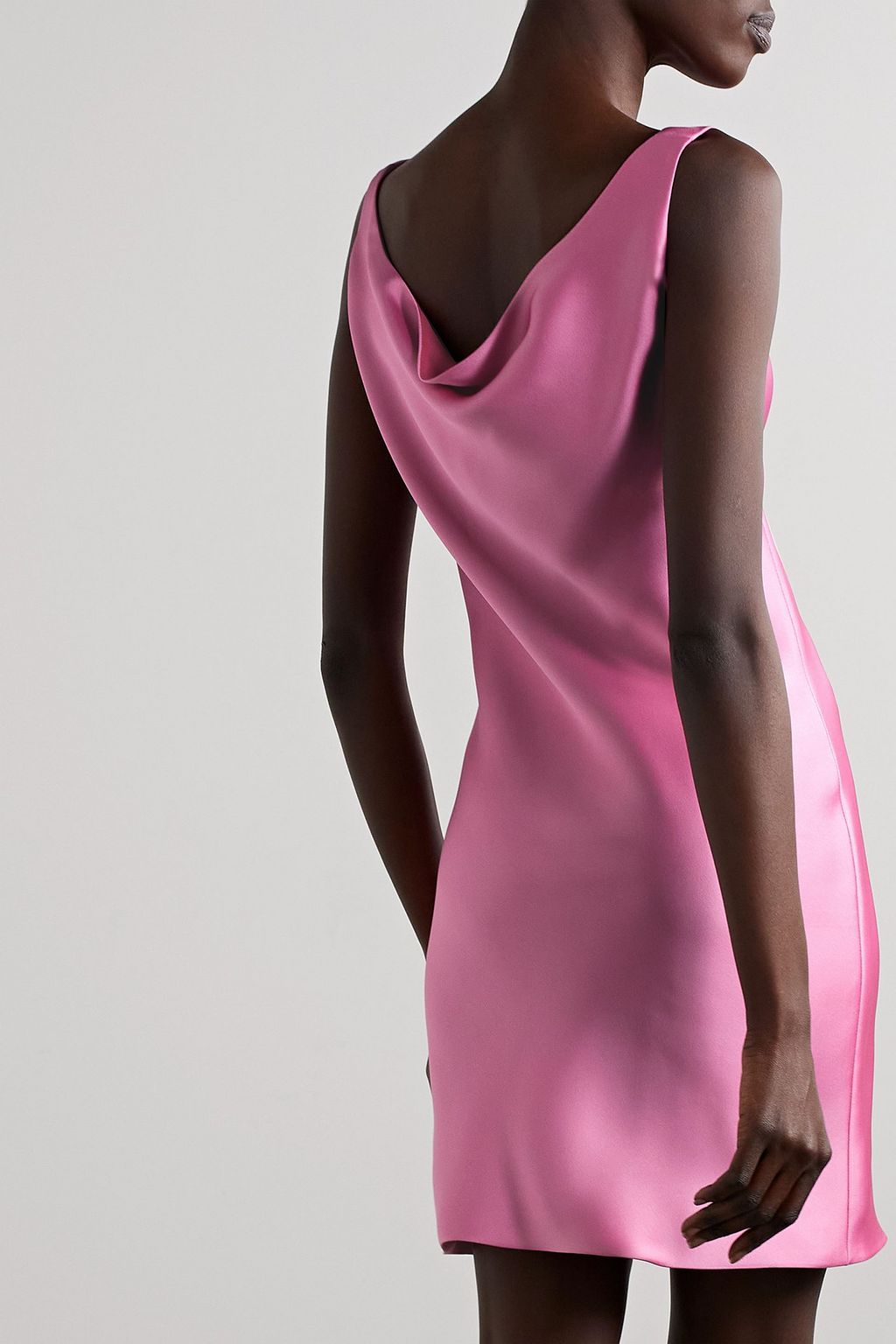 NORMA KAMALI Maria draped satin mini dress