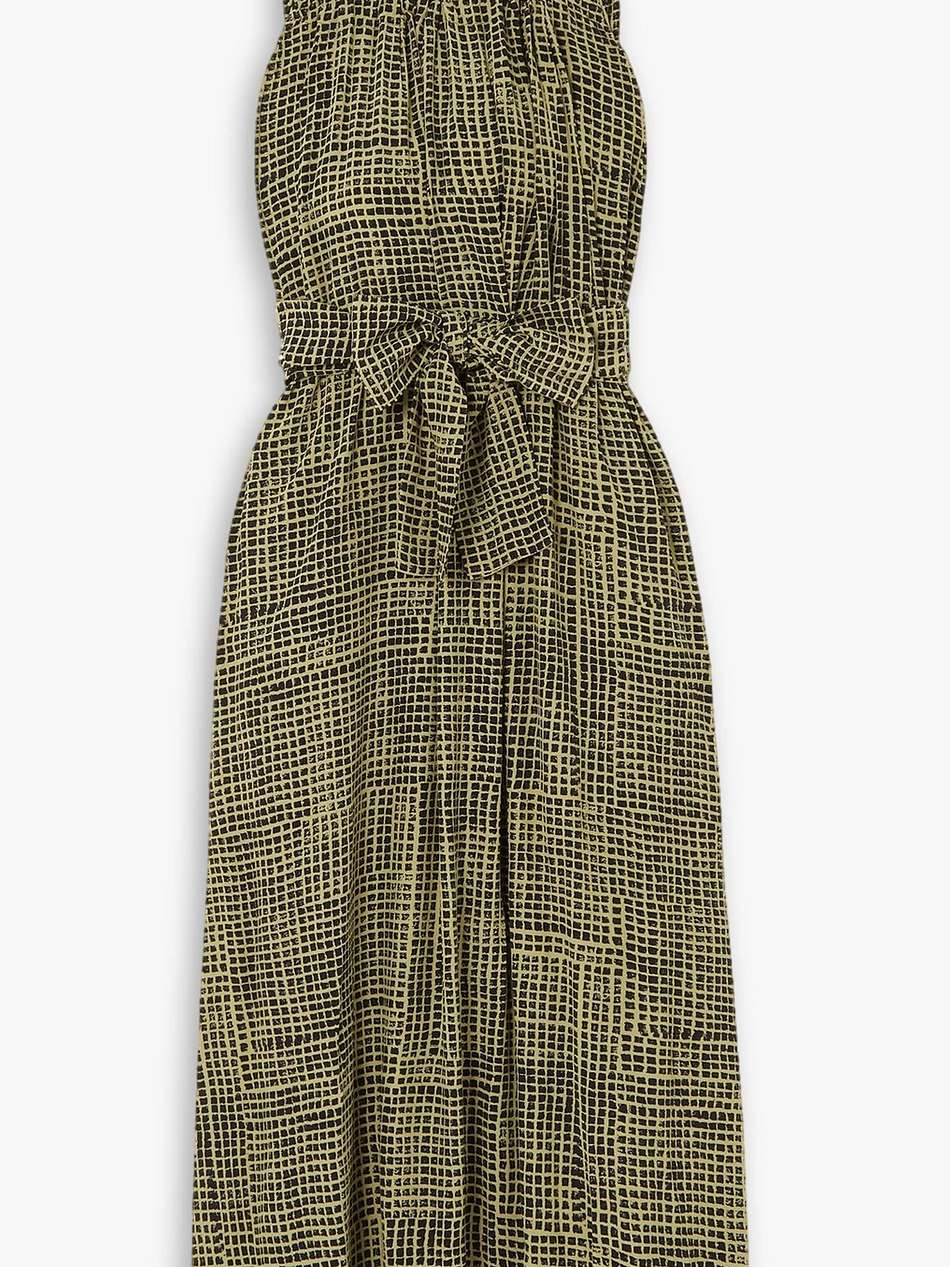 printed crepe maxi dress