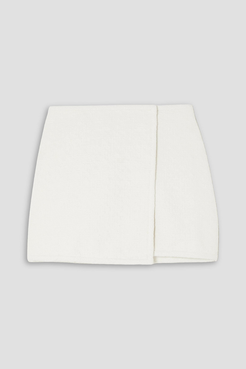 Proenza Schouler Cotton-tweed Mini Wrap Skirt In Ivory