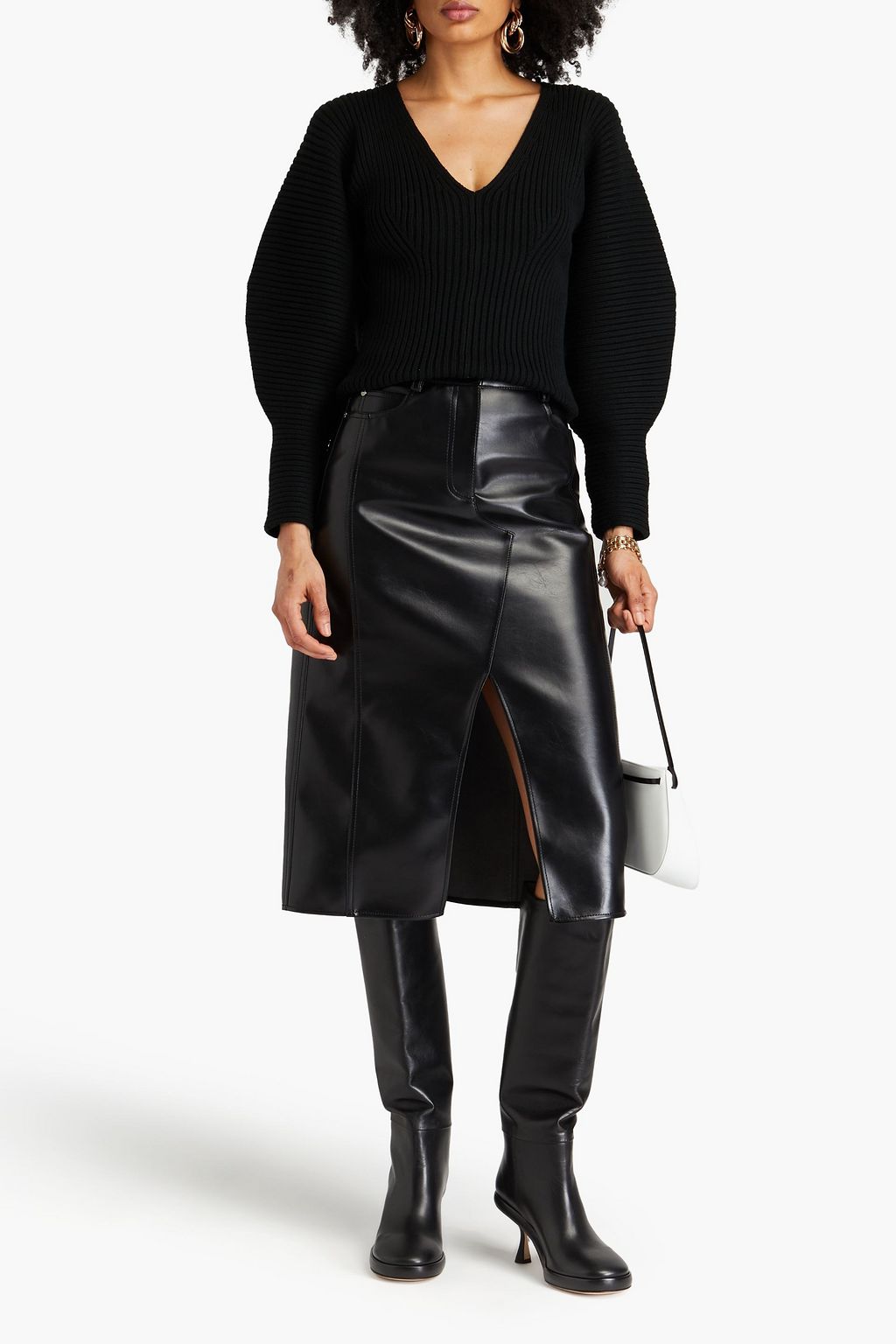MARA HOFFMAN Ribbed cotton-blend sweater