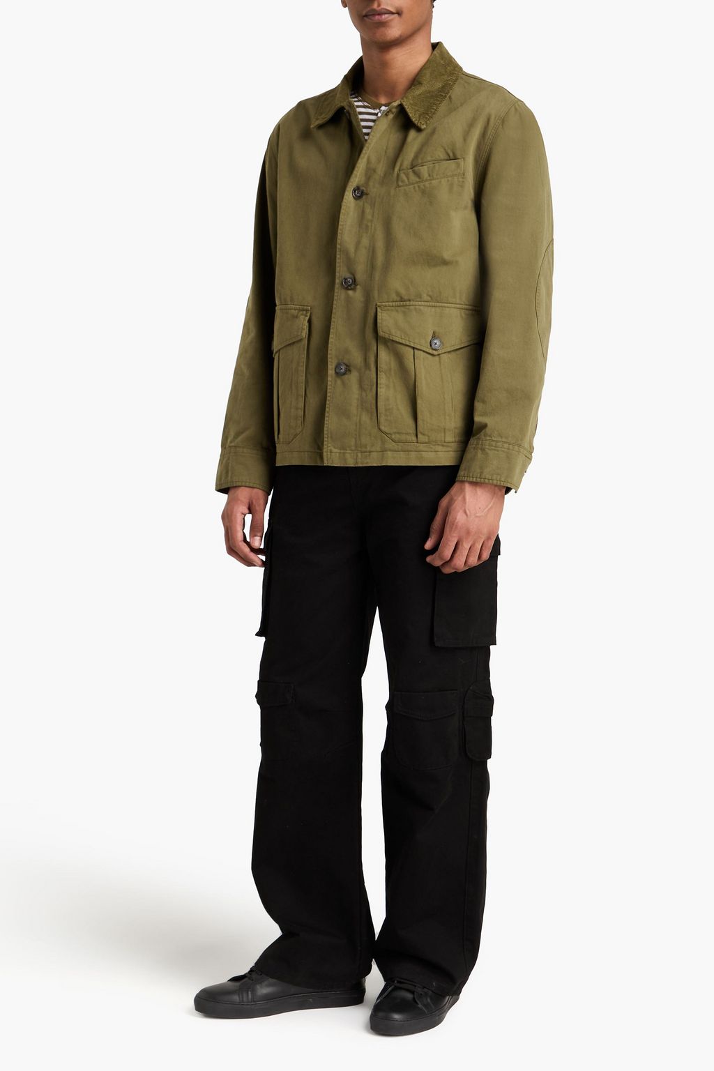 OFFICINE GÉNÉRALE 더블 브레스티드 울 혼방 트윌 블레이저