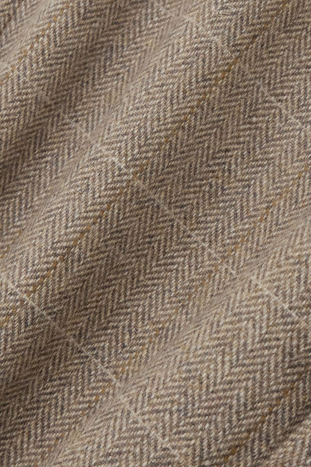 DENIMIST Checked herringbone wool-blend wide-leg pants