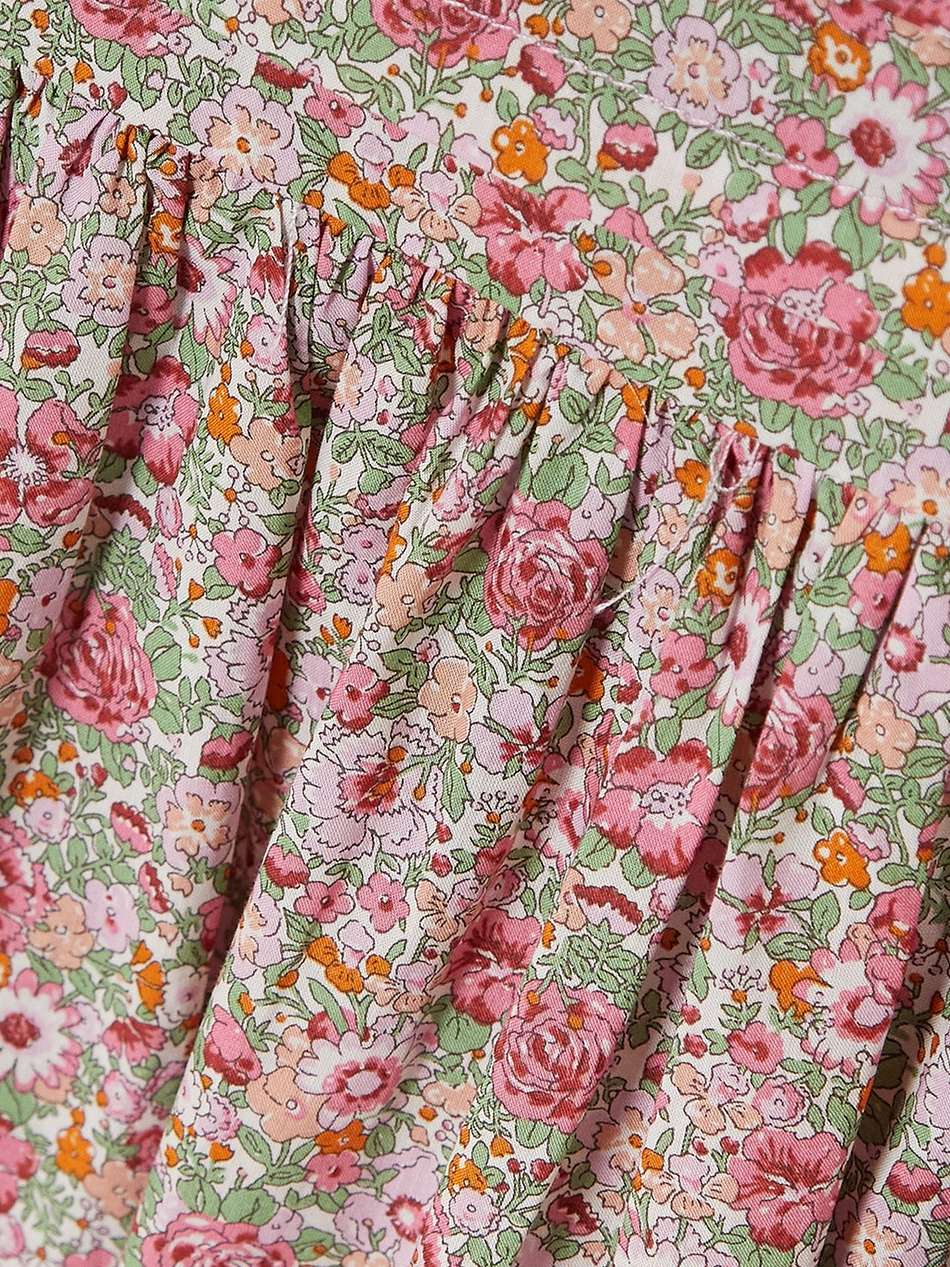 willa pintucked floral-print cotton dress