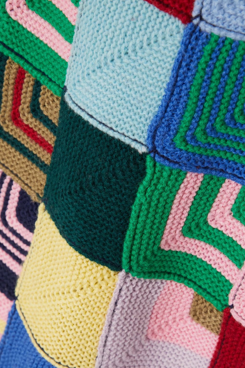 RE/DONE Patchwork crochet-knit mini dress