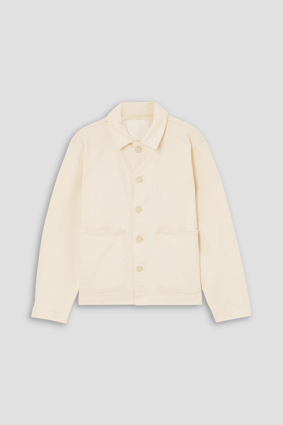 Mother The All In A Days Work Denim Jacket In Ecru