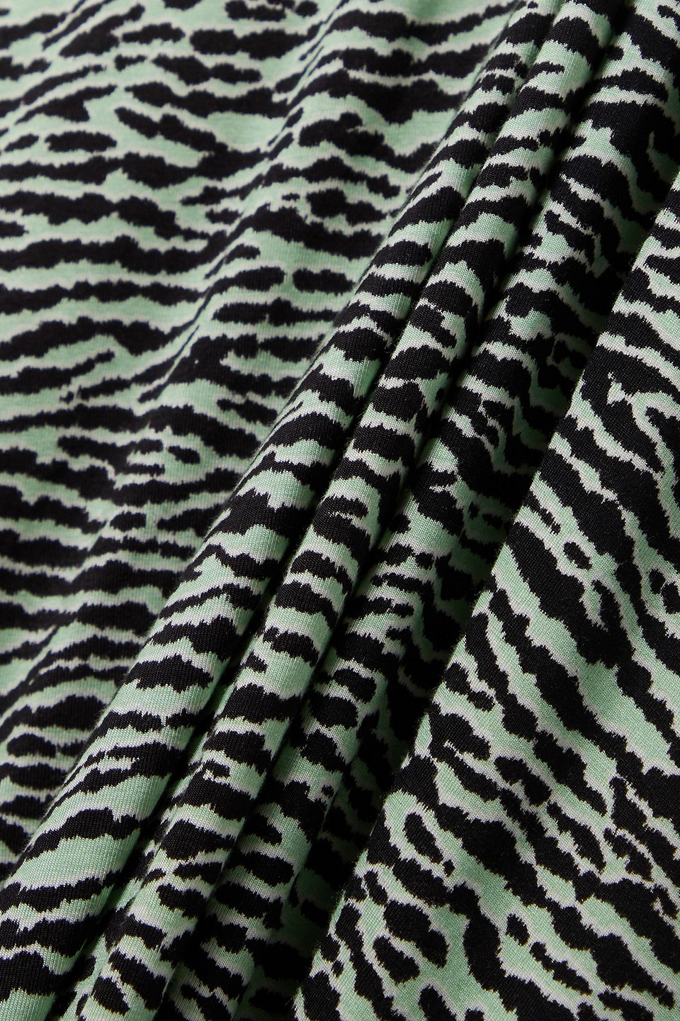 Shop Proenza Schouler Zebra-print Jersey Midi Dress In Hellgrün