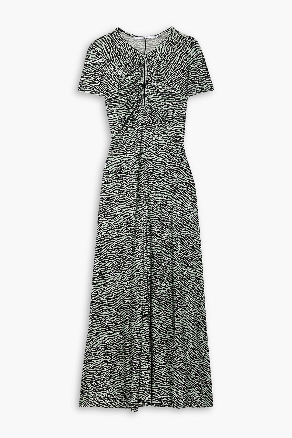 Proenza Schouler Midikleid Aus Jersey Mit Zebramuster In Hellgrün