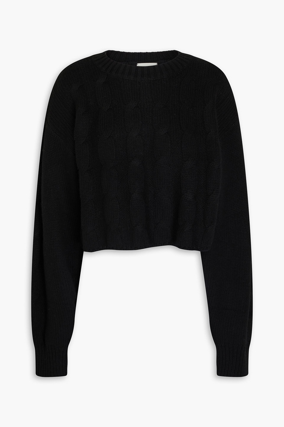 Le Kasha Jude Cropped Kaschmirpullover Mit Zopfstrickmuster In Black