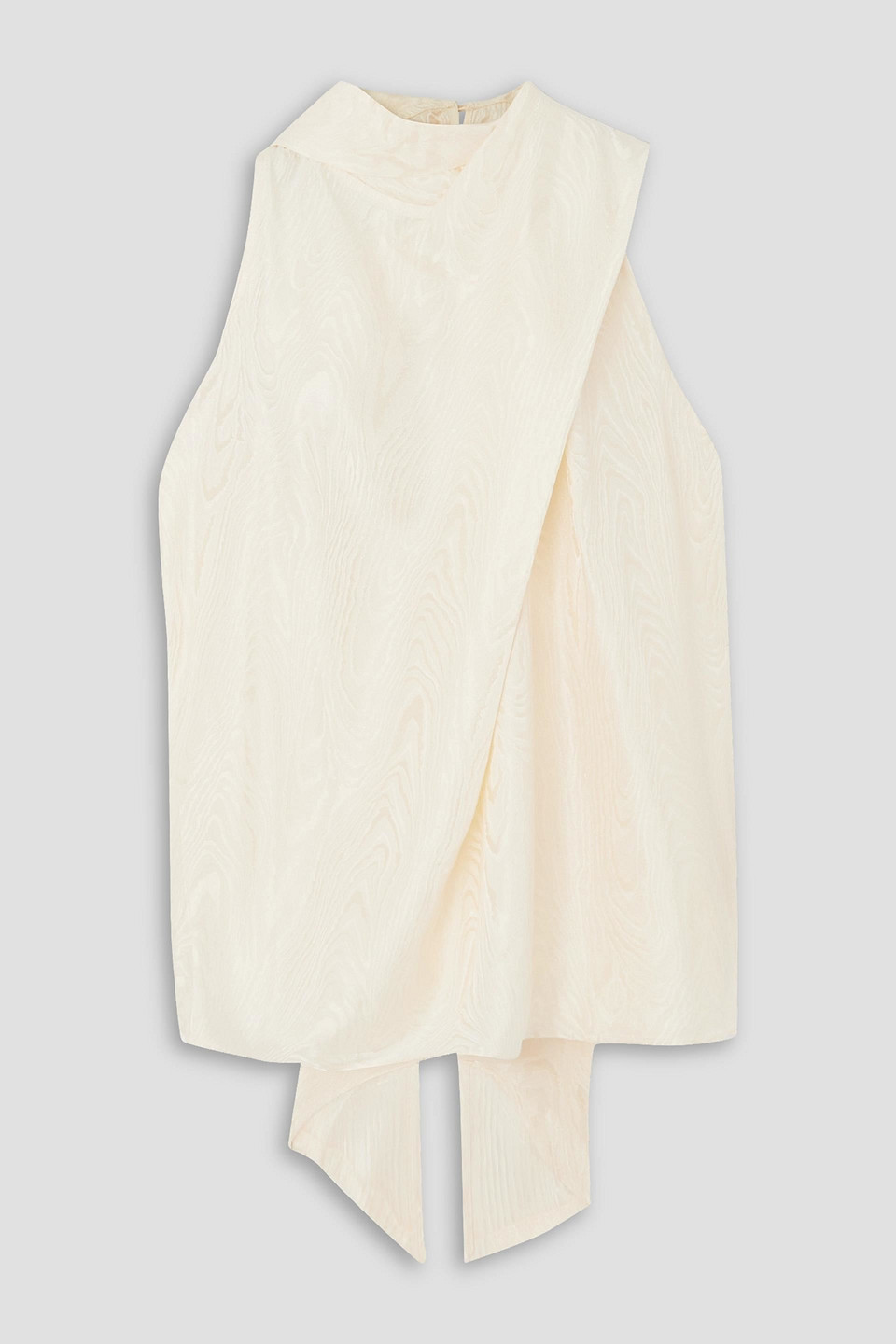 Marques' Almeida Draped Satin Blouse In Cream