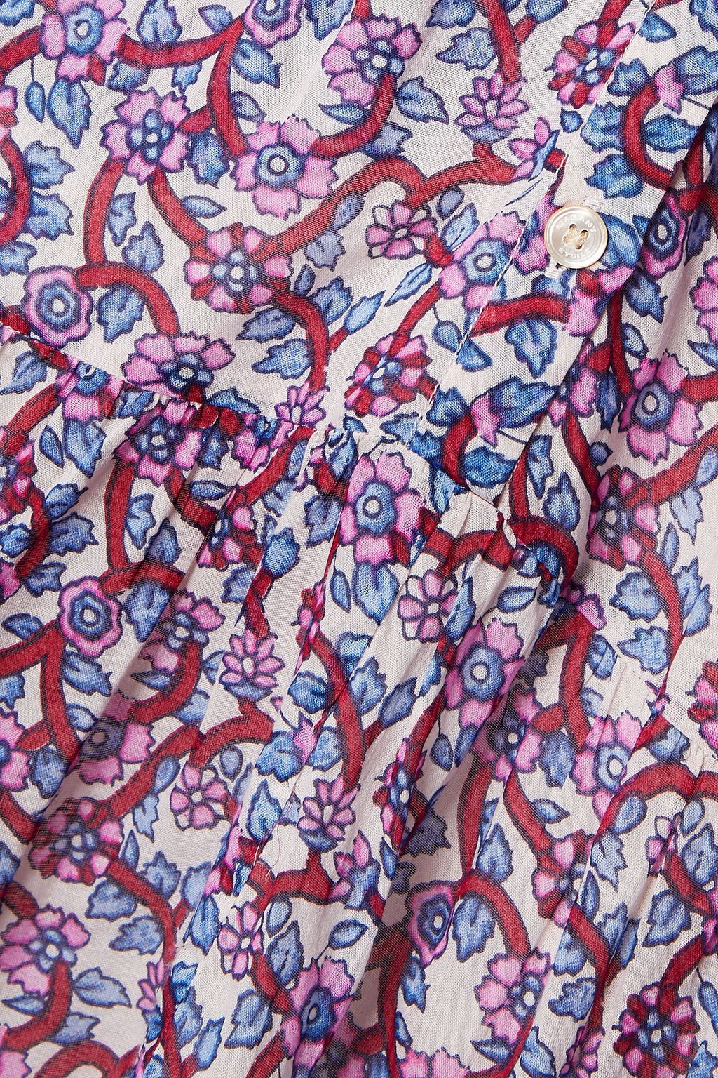 MARANT ÉTOILE Lanikaye tiered floral-print cotton-voile mini dress