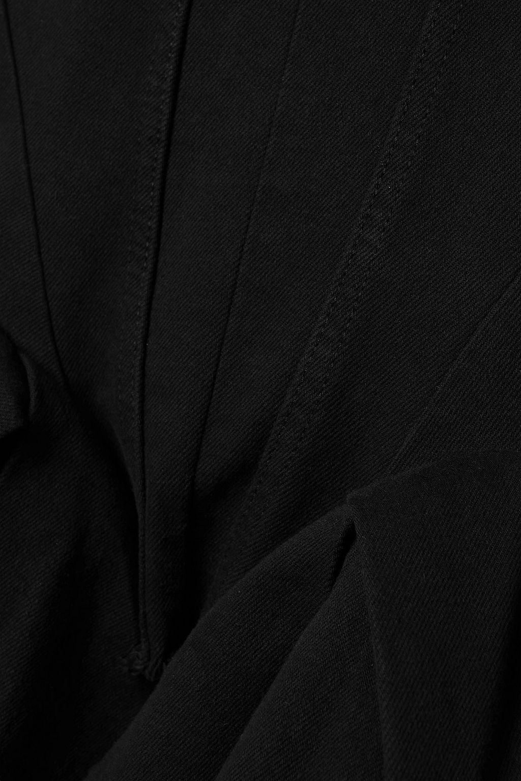 MARQUES' ALMEIDA 러플 장식 데님 페플럼 탑