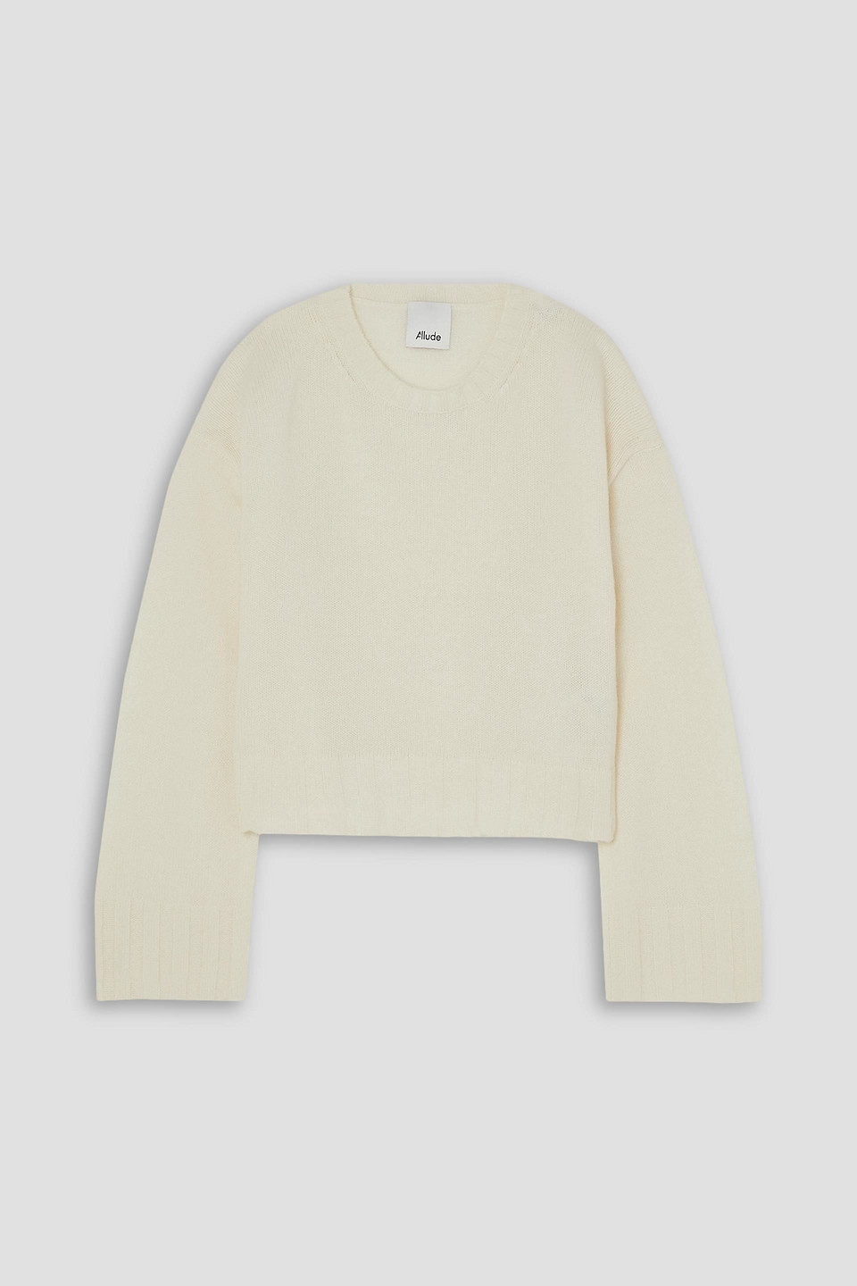 Allude Wool And Cashmere-blend Sweater In Ivory