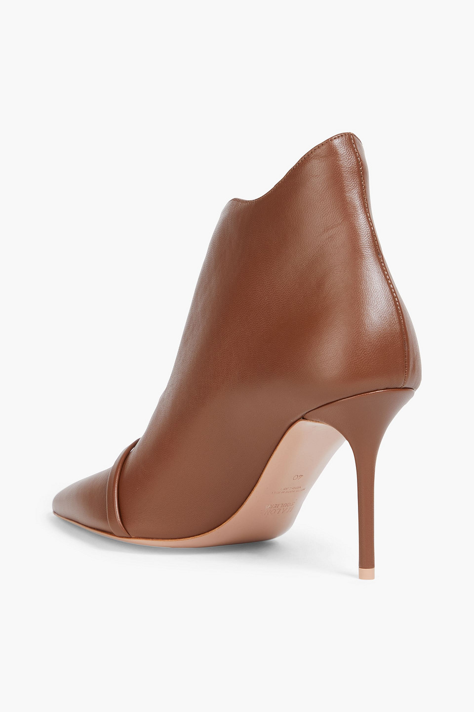 Shop Malone Souliers Cora 85 Leather Ankle Boots In Dark Brown