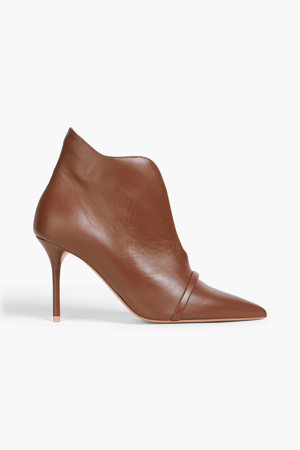Malone Souliers Cora 85 Leather Ankle Boots In Dark Brown