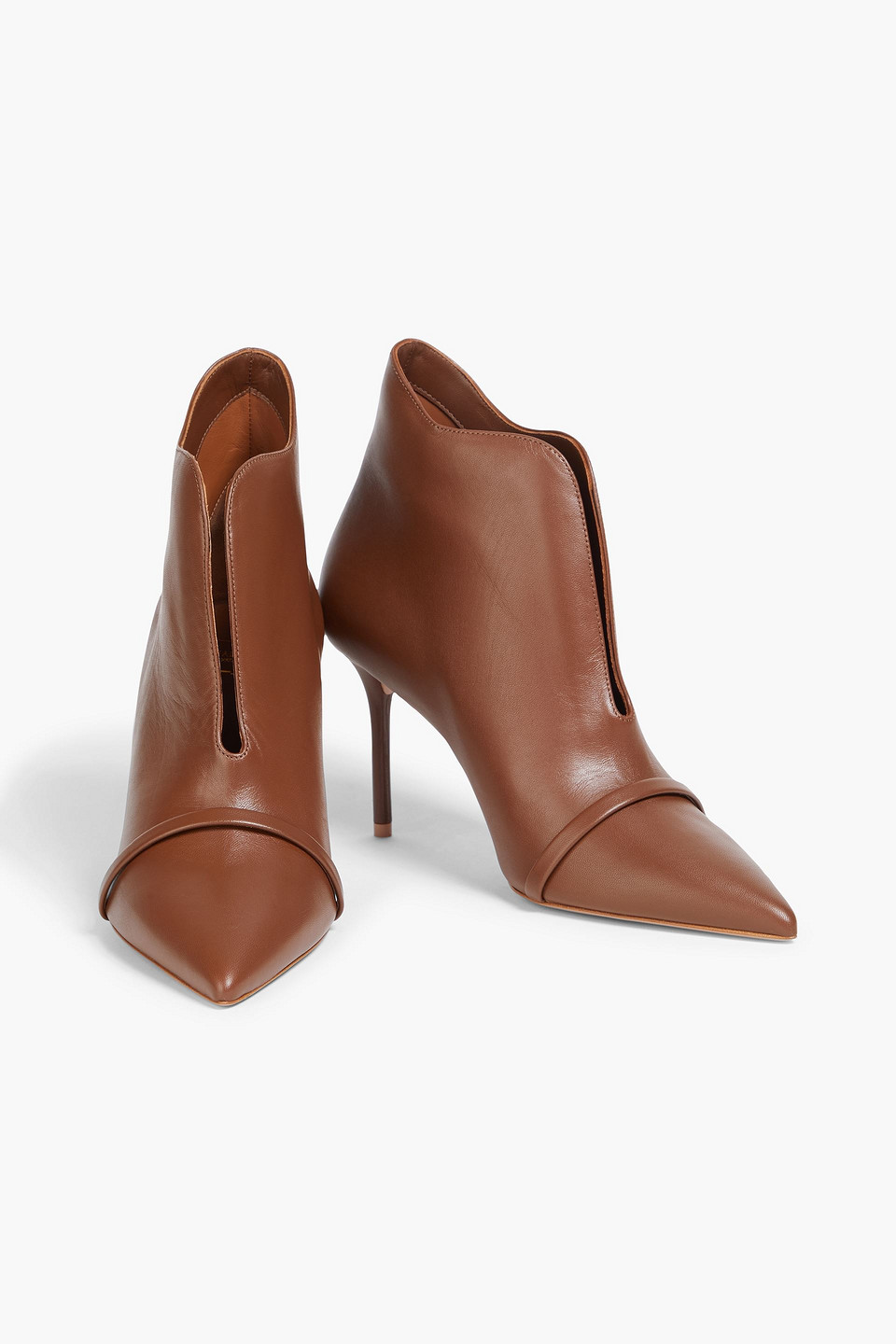 Shop Malone Souliers Cora 85 Leather Ankle Boots In Dark Brown
