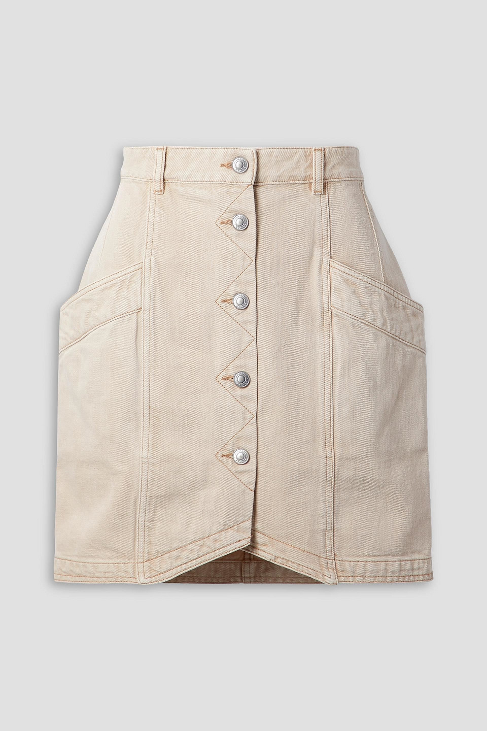 Isabel Marant Étoile Sabel Denim Mini Skirt In Ecru