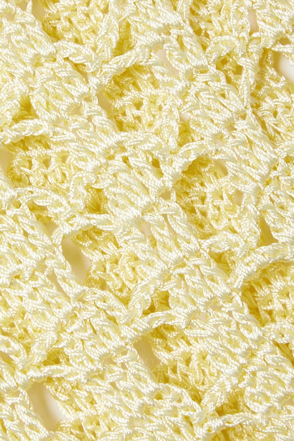 CALLE DEL MAR Fringed crocheted mini dress