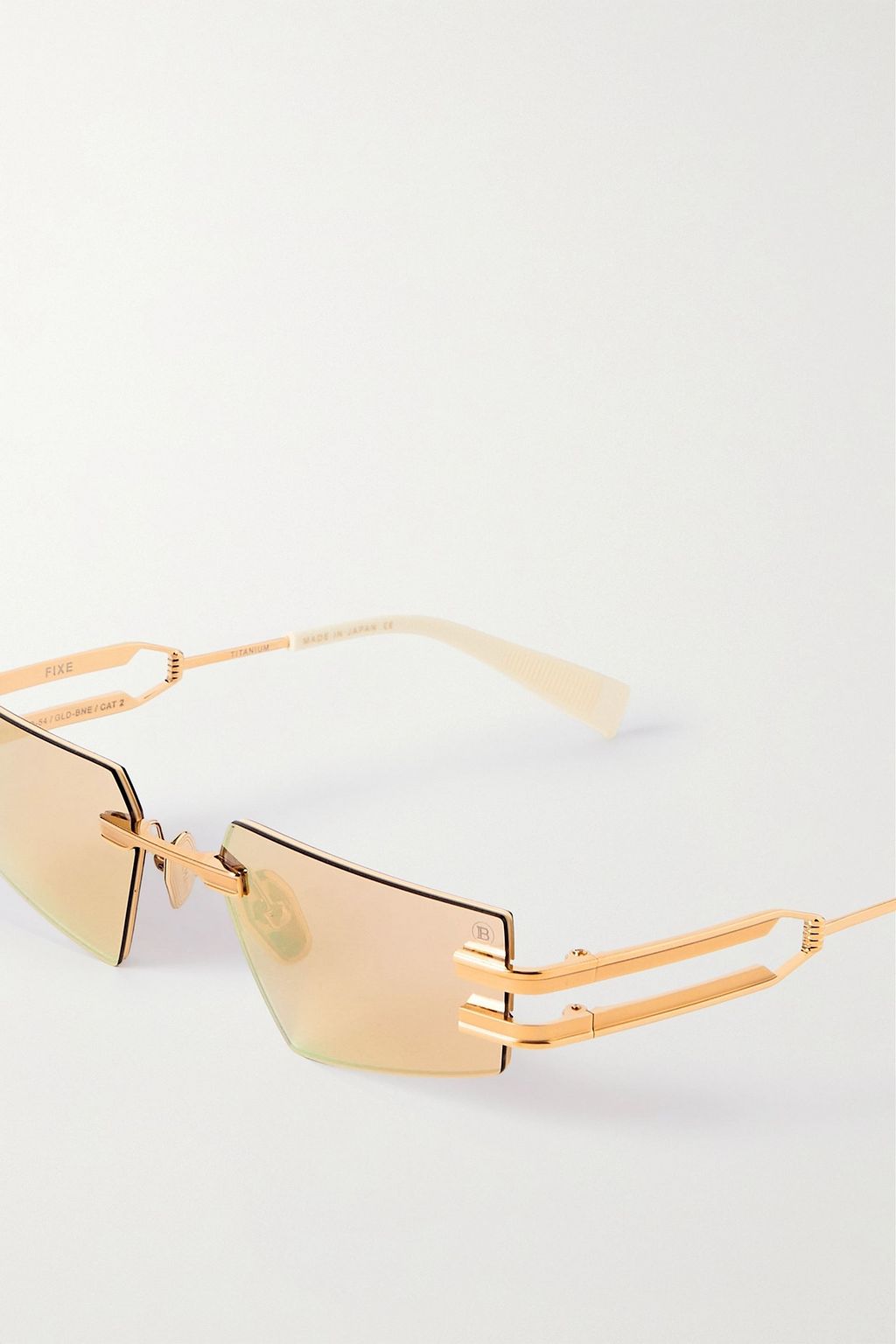 BALMAIN Fixie cat-eye acetate and gold-tone sunglasses