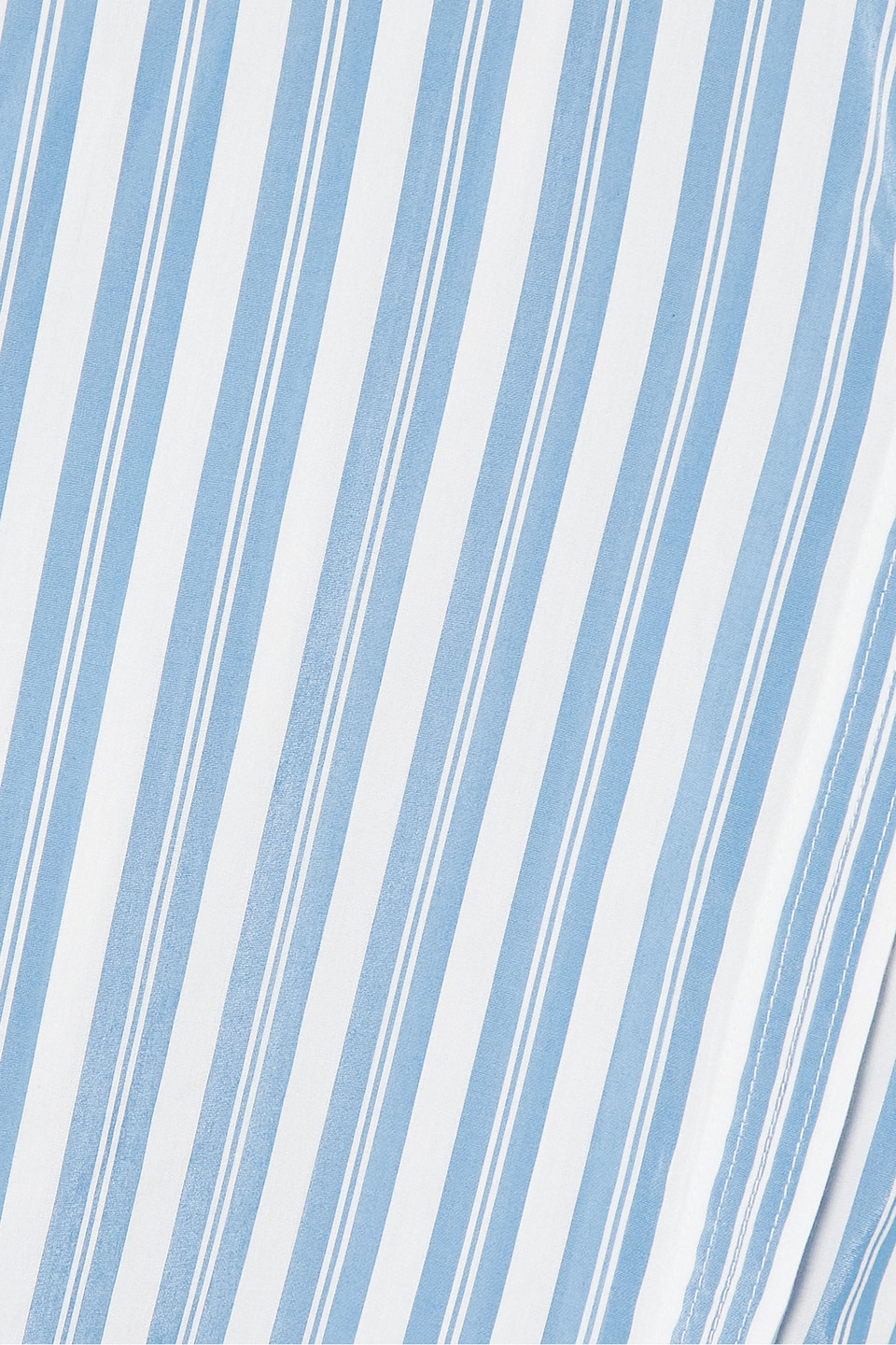 Totême Striped Cotton And Silk-blend Shirt In Light Blue