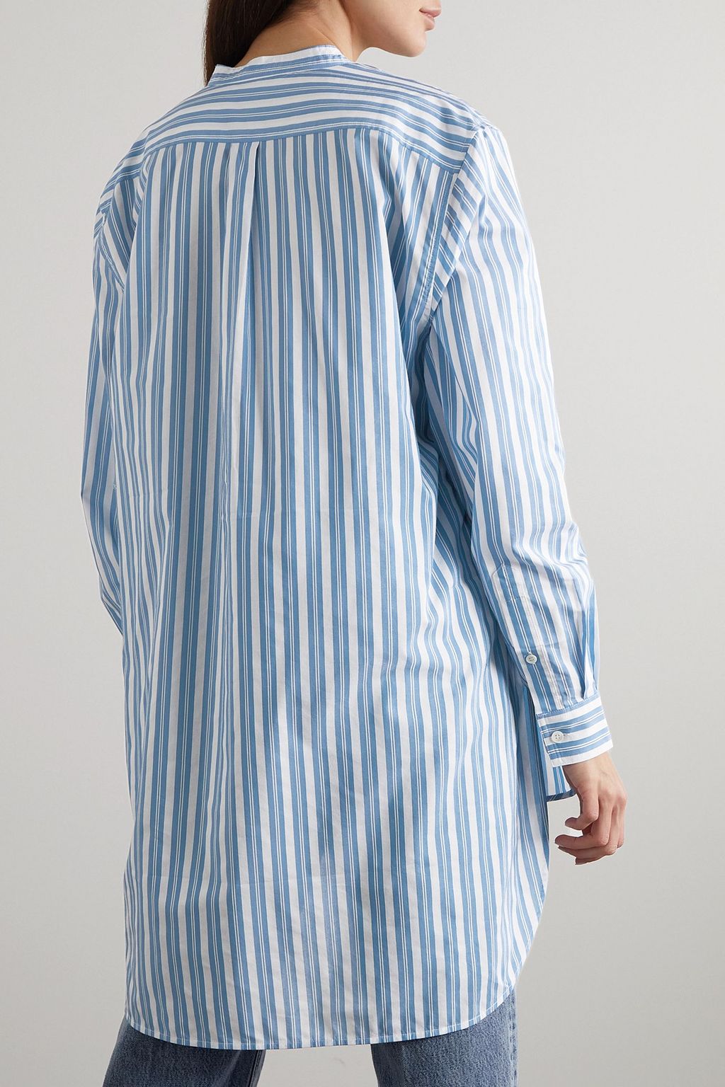 TOTEME Striped cotton and silk-blend shirt