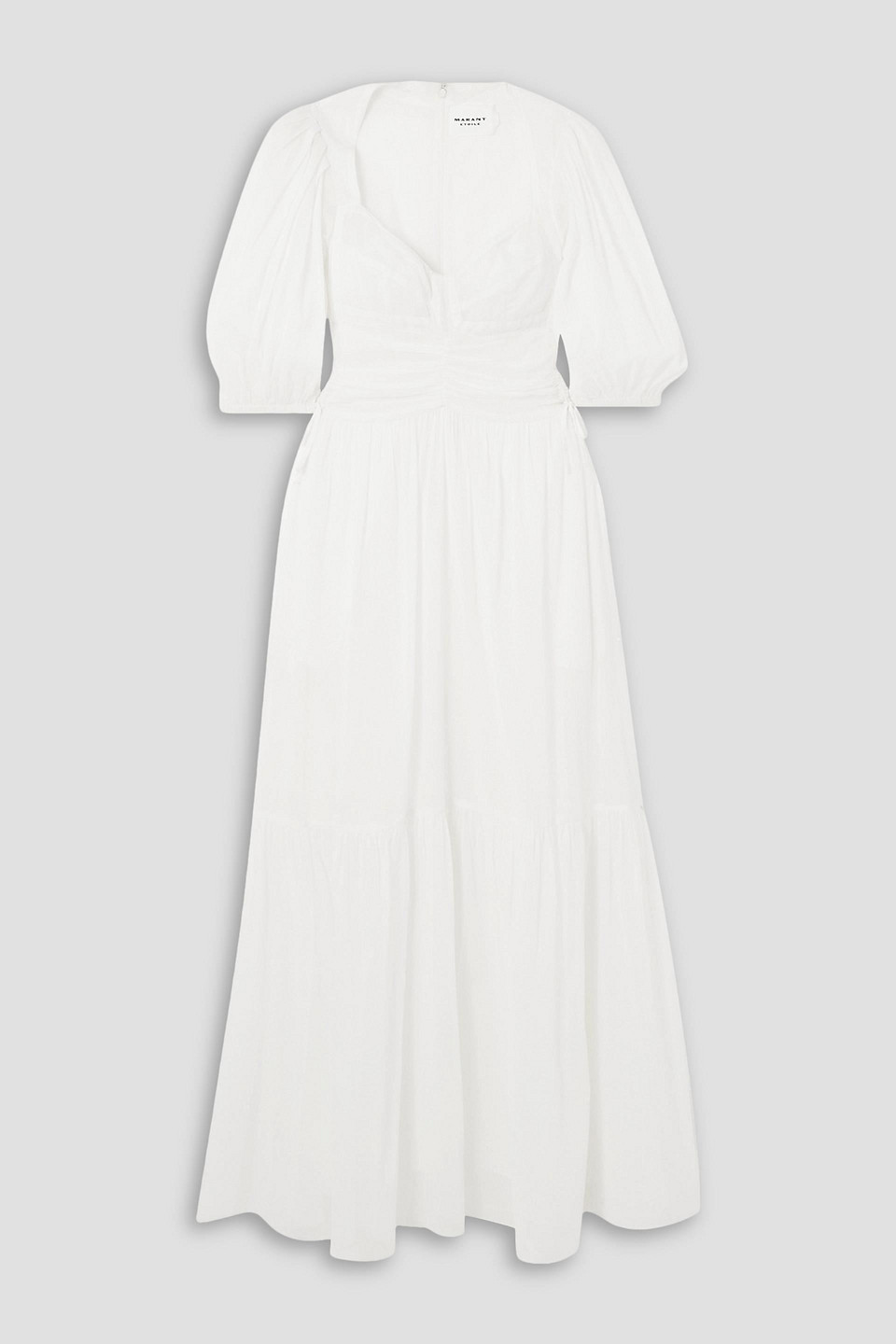 Isabel Marant Étoile Leoniza Tiered Gathered Cotton-voile Maxi Dress In White