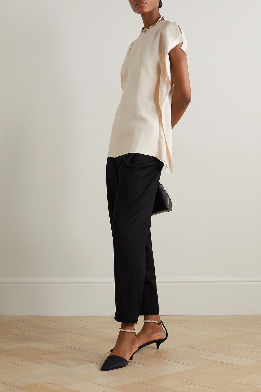 TOTEME Draped crepe top