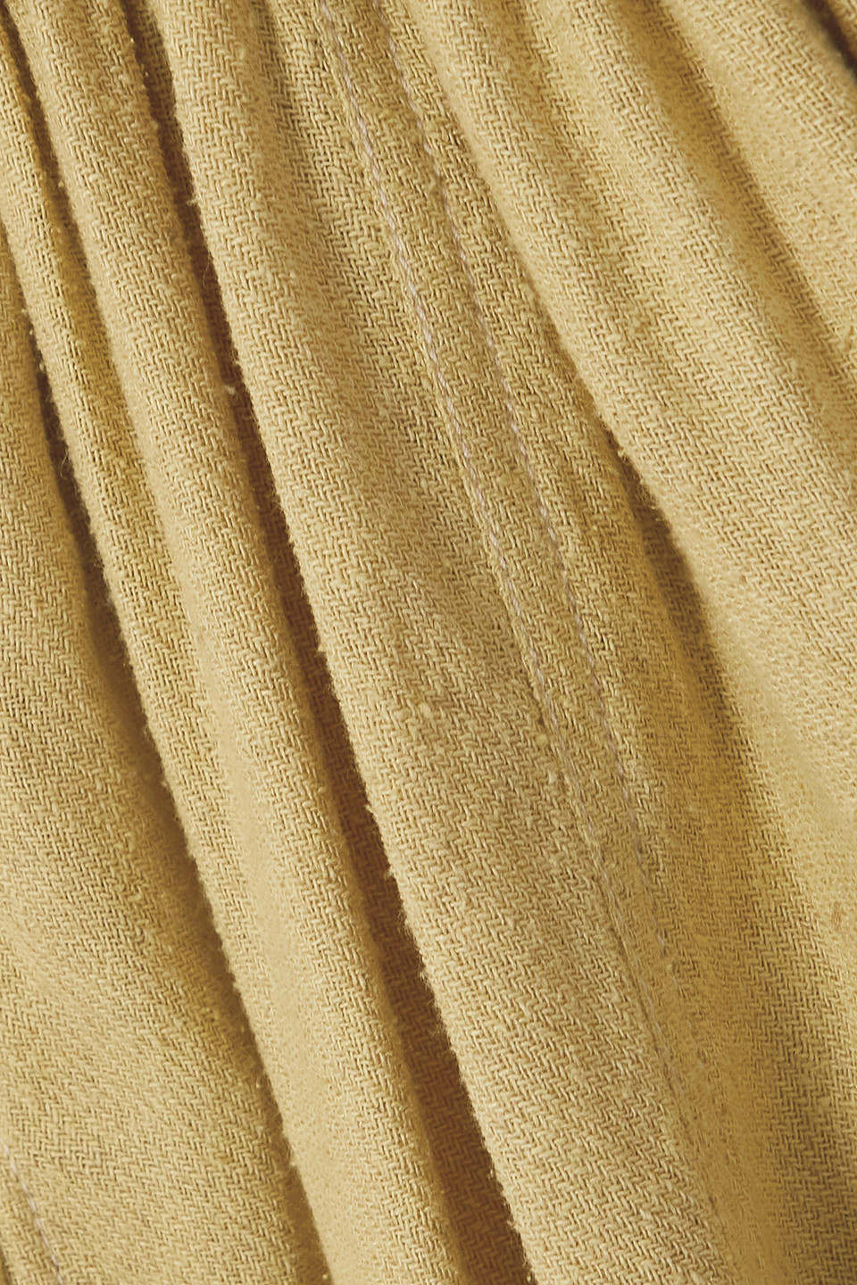 Isabel Marant Étoile Loane Asymmetric Ruffled Silk-bourette Mini Dress In Mustard