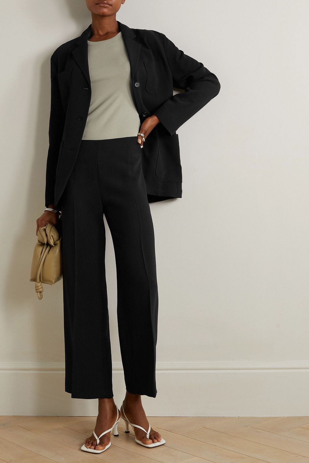 TOTEME Clean crepe straight-leg pants