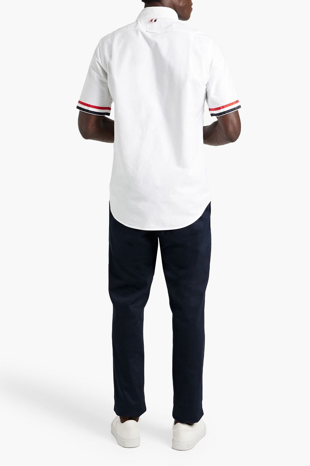 THOM BROWNE Striped cotton Oxford shirt