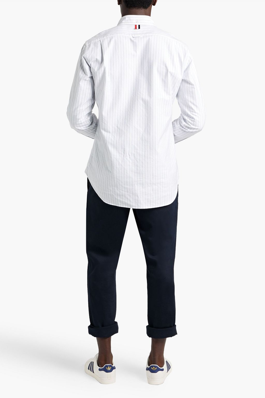 THOM BROWNE Striped cotton shirt