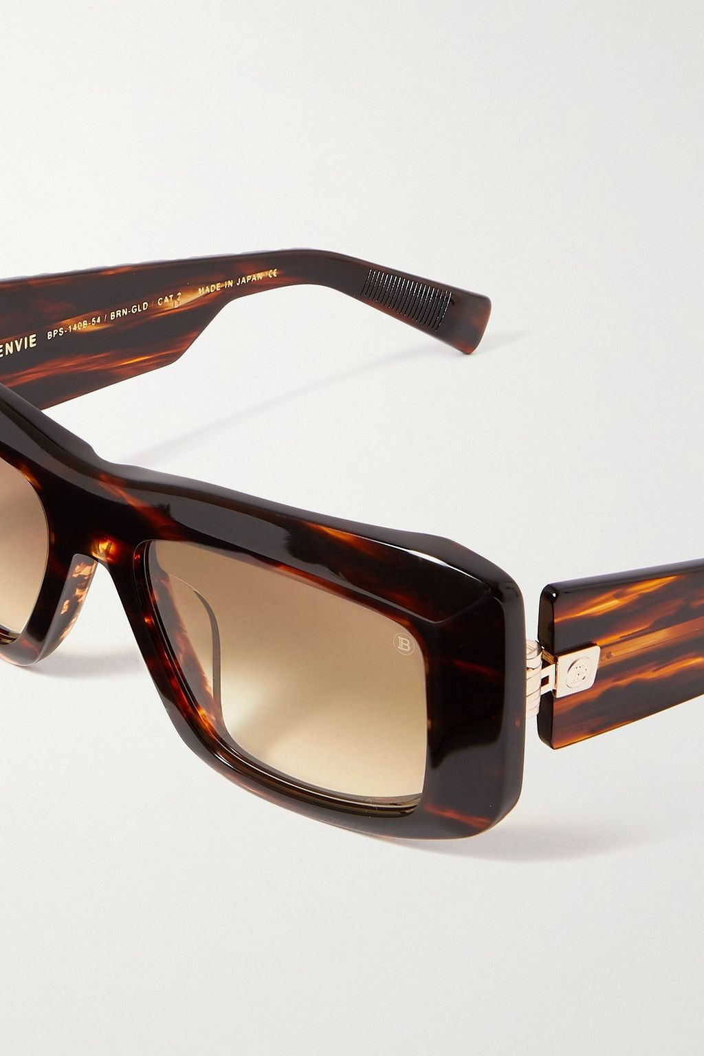 BALMAIN Envie square-frame tortoiseshell acetate sunglasses