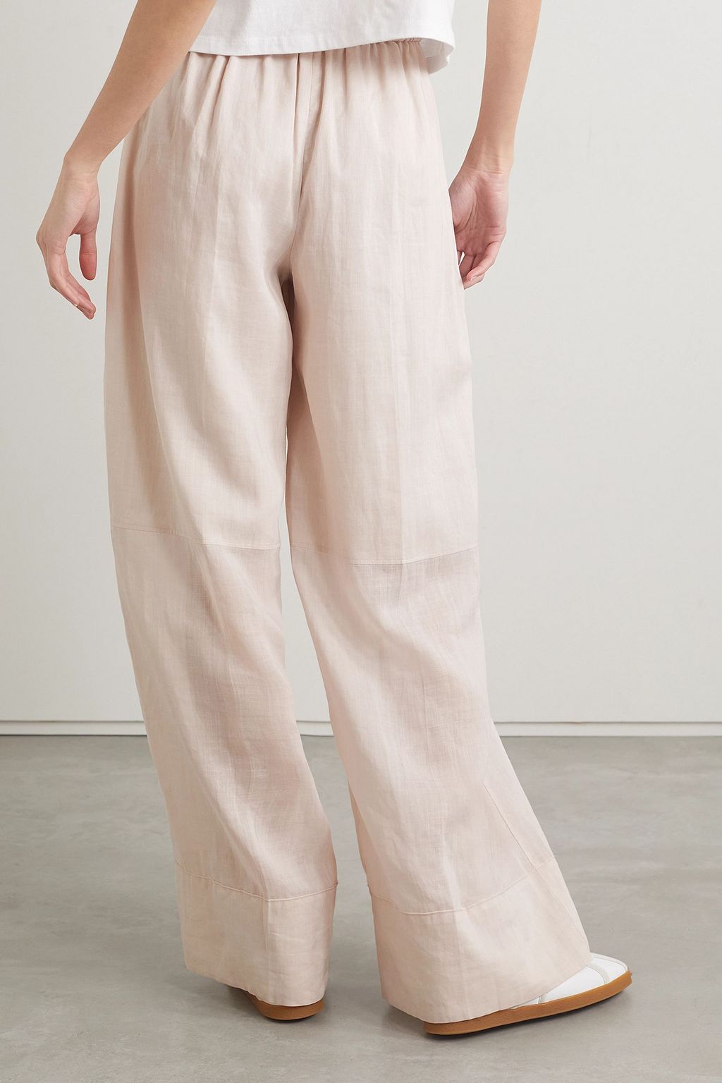 JOSEPH Milner paneled ramie-voile wide-leg pants