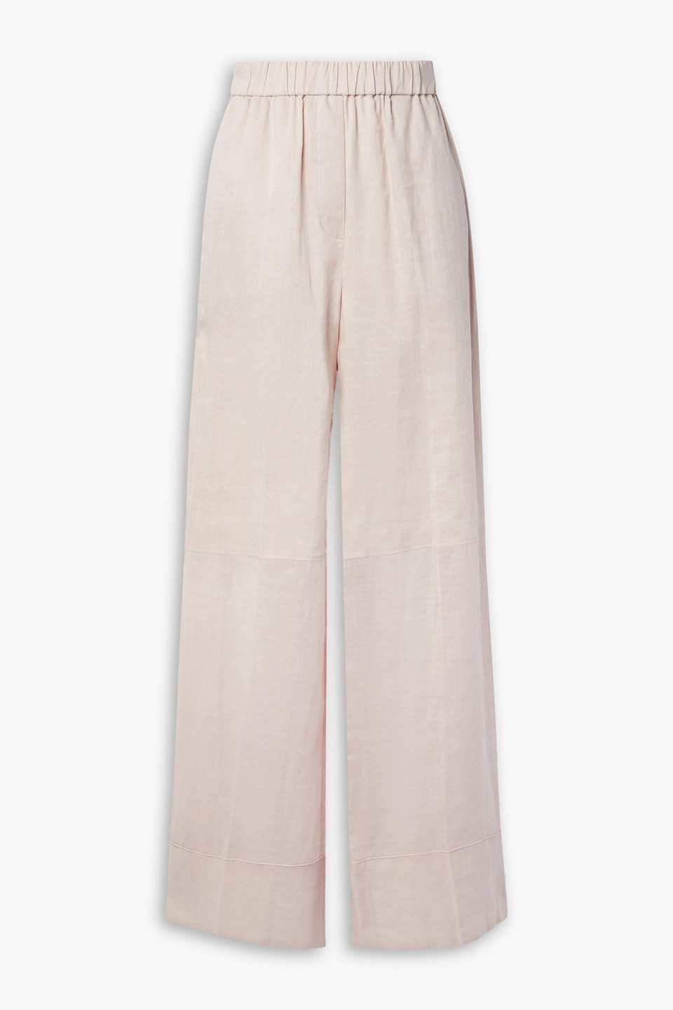Joseph Milner Paneled Ramie-voile Wide-leg Pants In Blush
