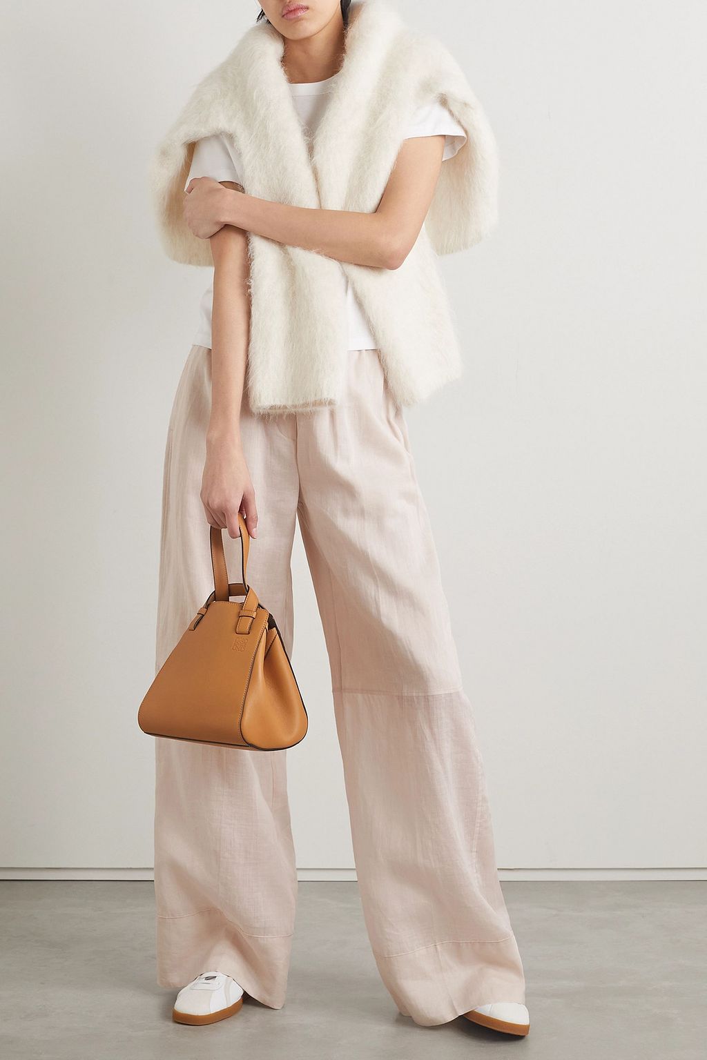 JOSEPH Milner paneled ramie-voile wide-leg pants