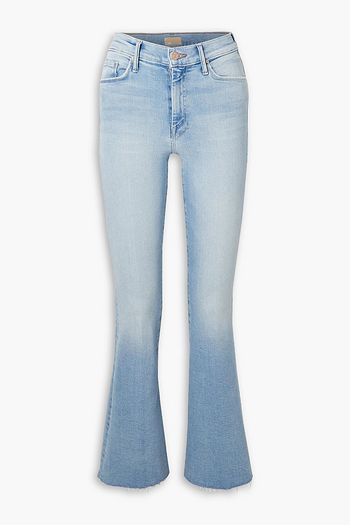 MOTHER The Weekender frayed mid-rise flared jeans
