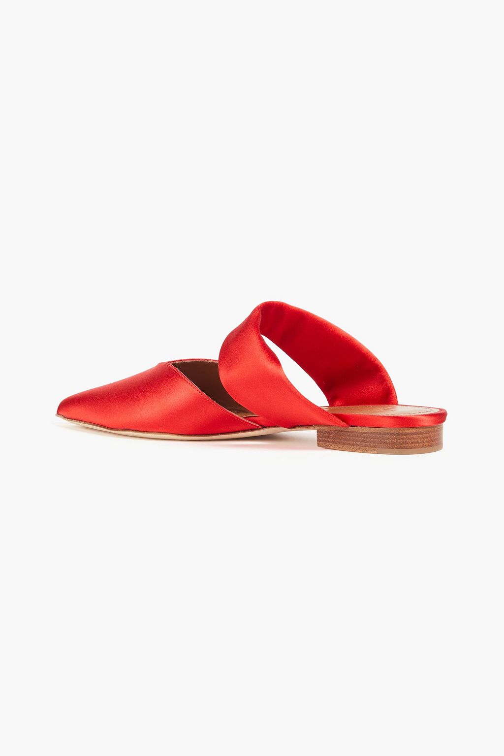 MALONE SOULIERS حذاء ميول "مايسا" من الساتان بتصميم ملفوف