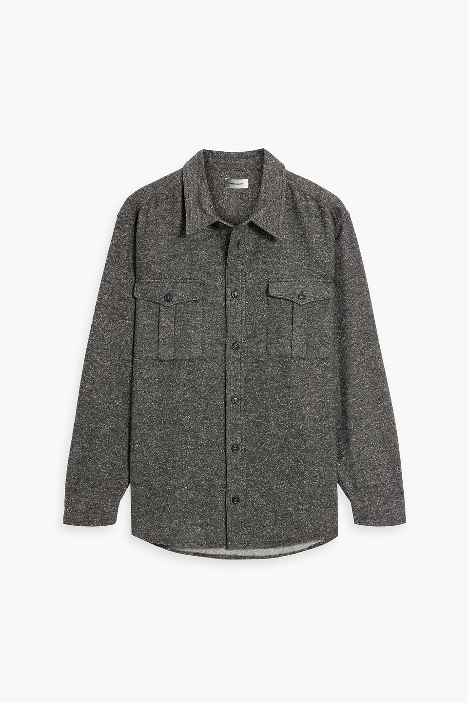Isabel Marant Renati Donegal Cotton-blend Shirt In Anthracite