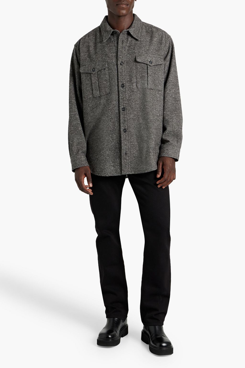 ISABEL MARANT Renati Donegal cotton-blend shirt