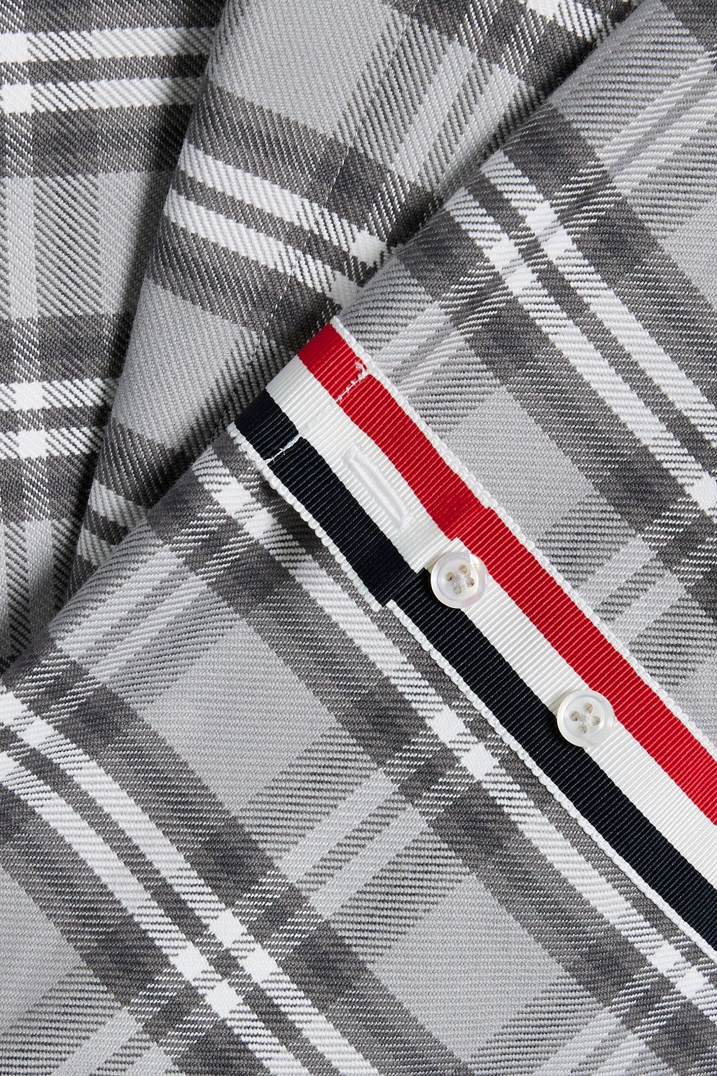 THOM BROWNE Checked cotton shirt
