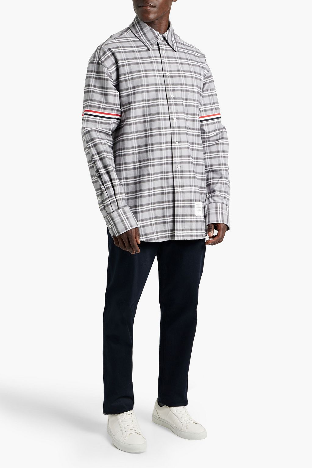 THOM BROWNE Checked cotton shirt