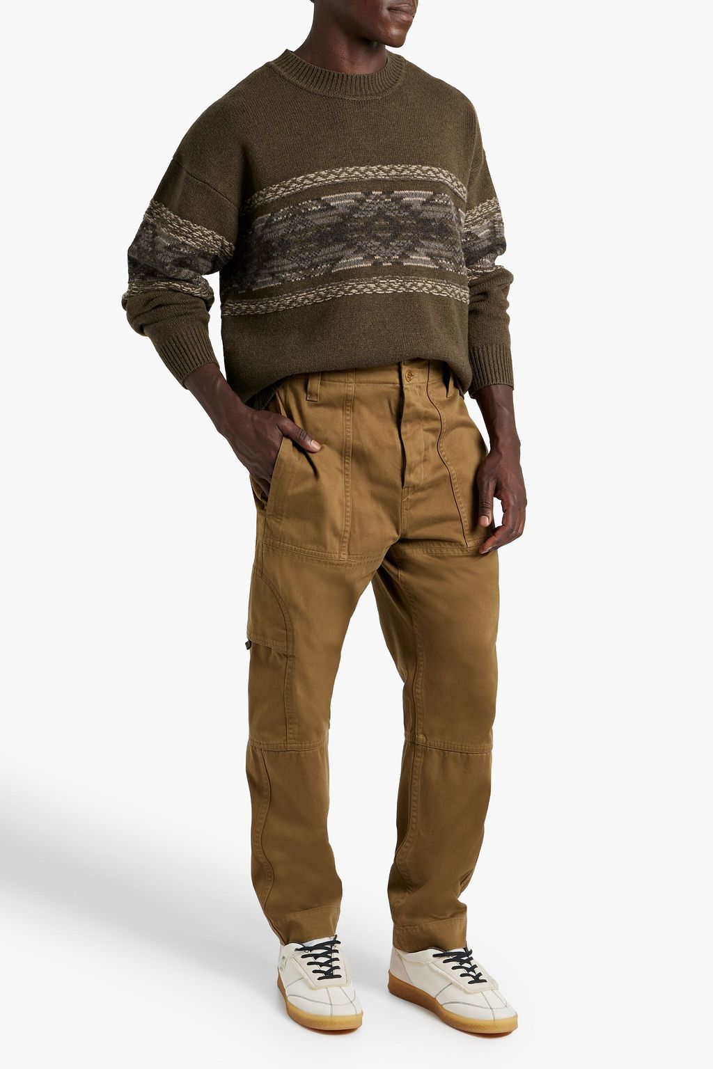 ISABEL MARANT Intarsia wool-blend sweater