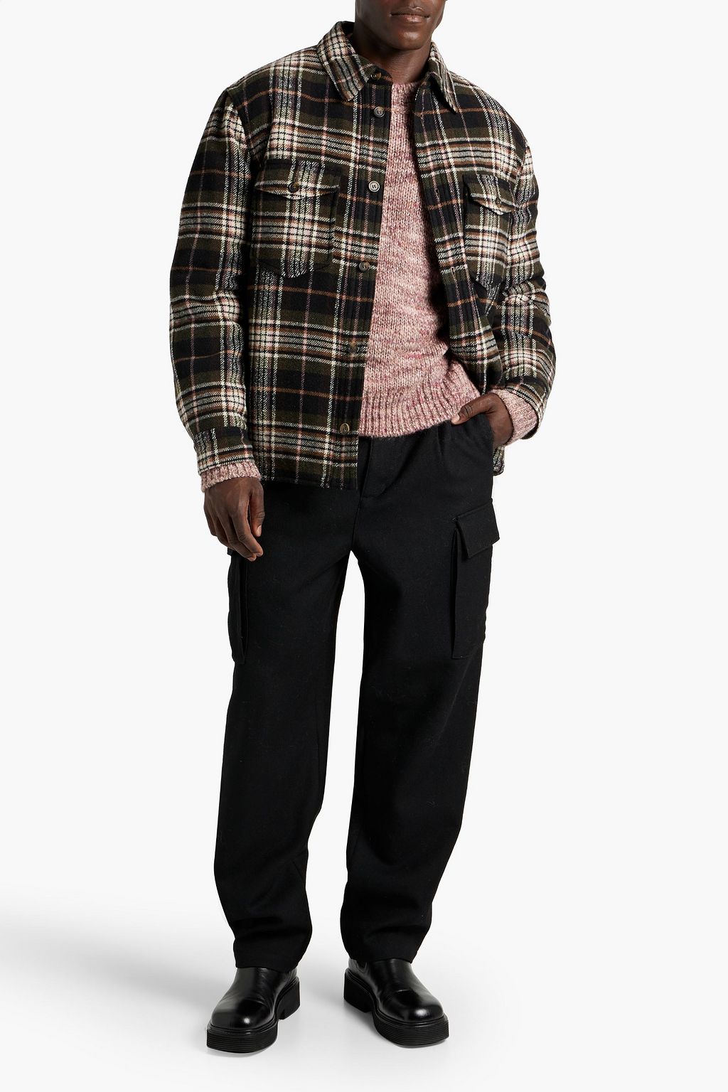 ISABEL MARANT Checked cotton-flannel jacket
