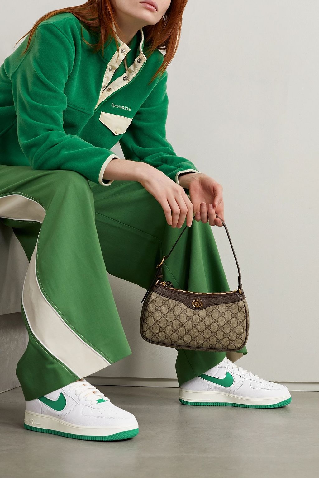 NIKE Air Force 1 Sculpt leather high-top sneakers