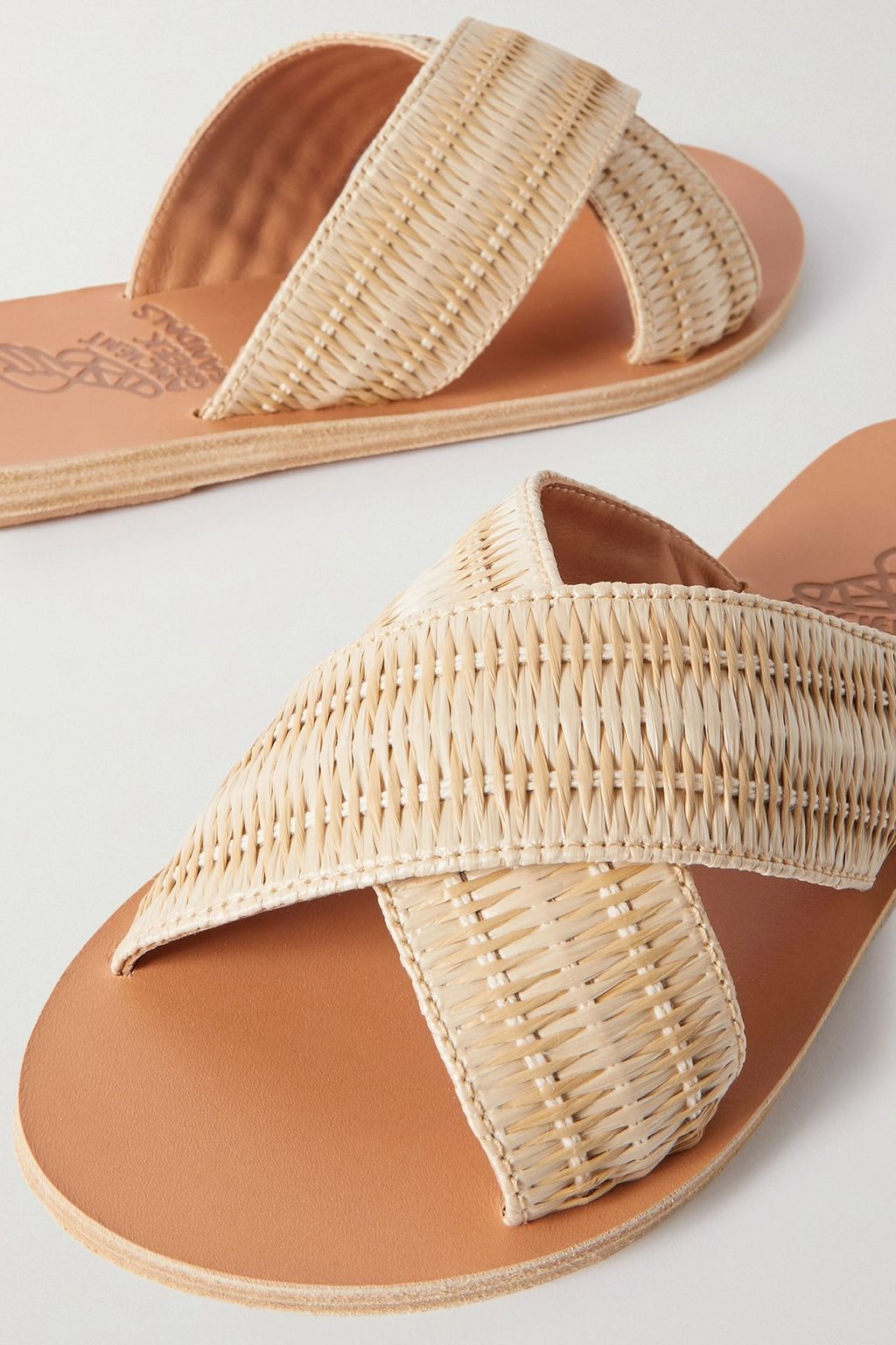 ANCIENT GREEK SANDALS صندل "ثايس" من نسيج الرافيا