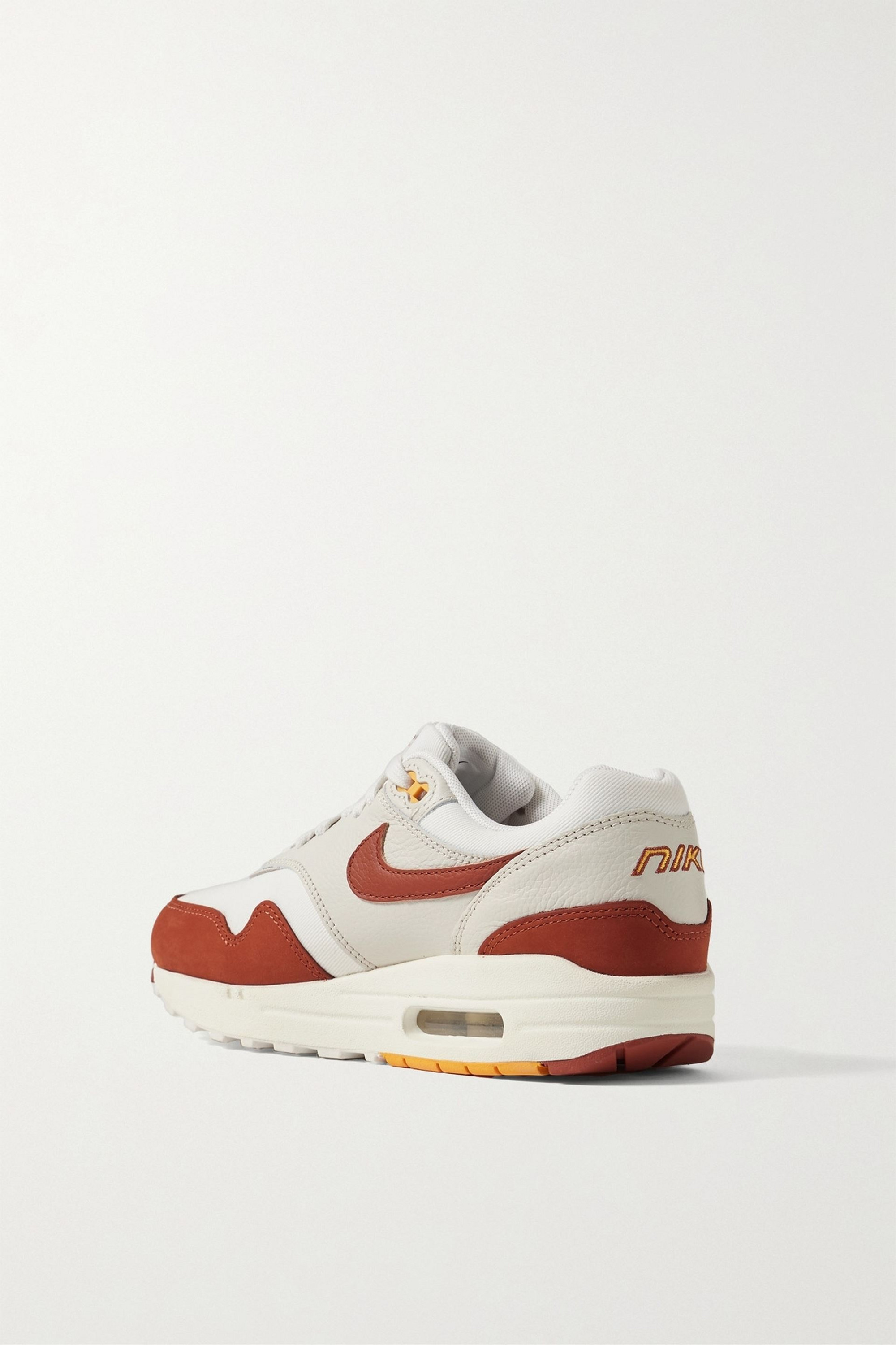 Nike Air Max 1 textured-leather, suede and canvas sneakers thumbnail